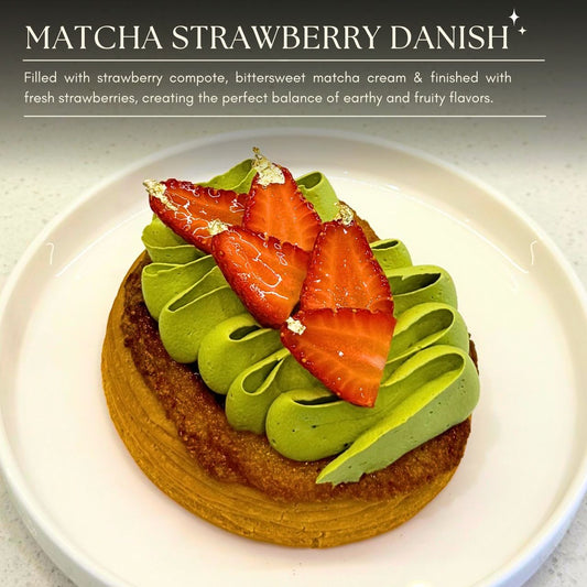 Matcha Strawberry Danish