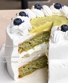 Gentle Bloom Pandan Cake