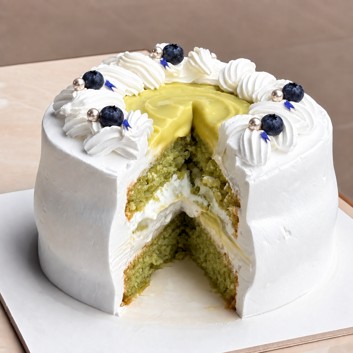 Gentle Bloom Pandan Cake