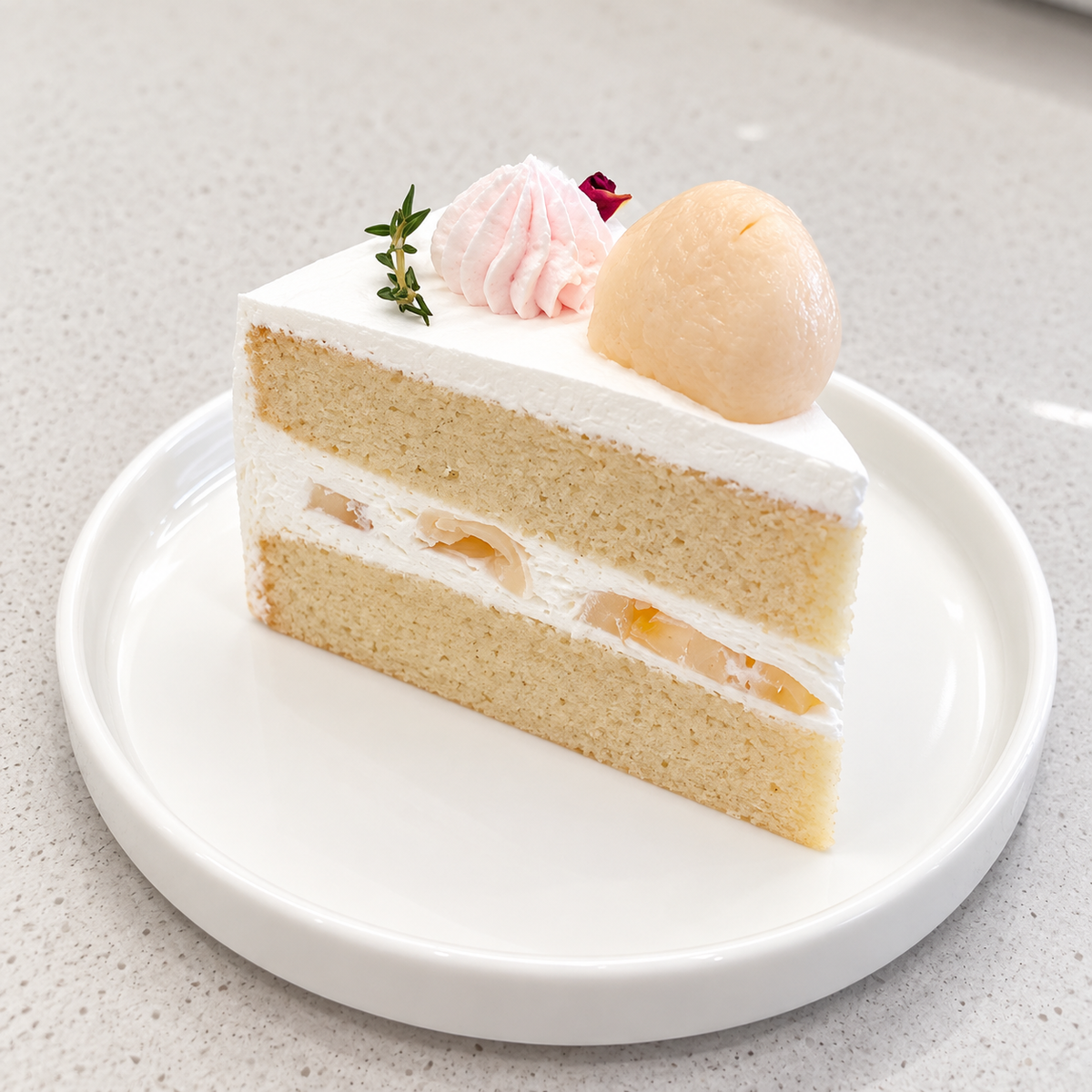 Rosy Lychee Cake