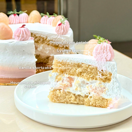 Rosy Lychee Shortcake