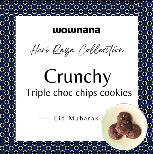 🍫 Crunchy Triple Choc Chip Cookies