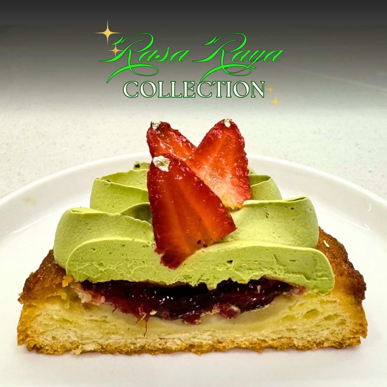 Matcha Strawberry Danish