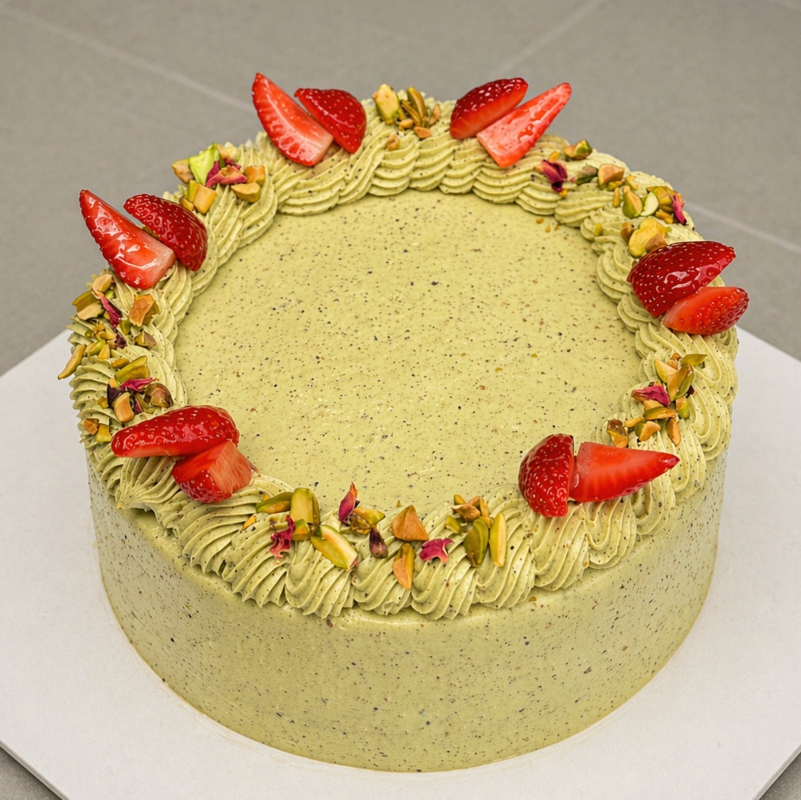 Pistachio Strawberry Cake
