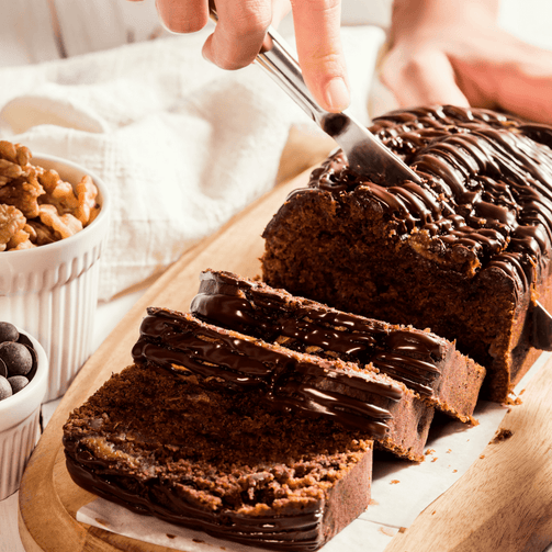 Eggless Double Chocolate Banana Loaf Cake 